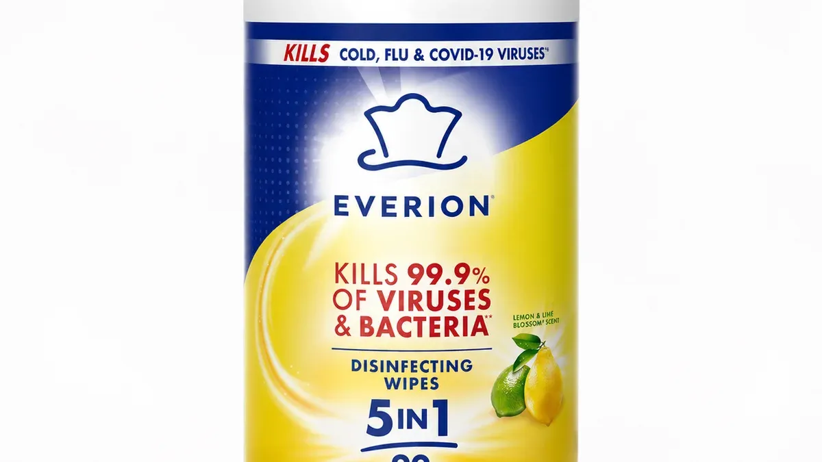Disinfecting wipes for surface cleaning