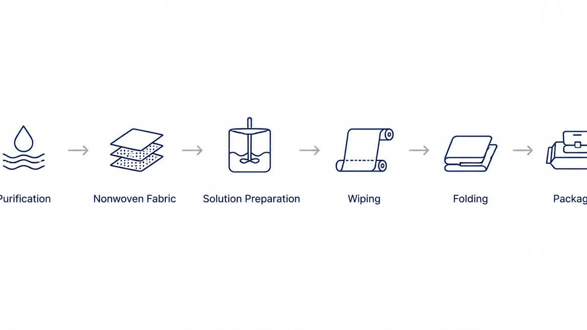 OEM wet wipes production process