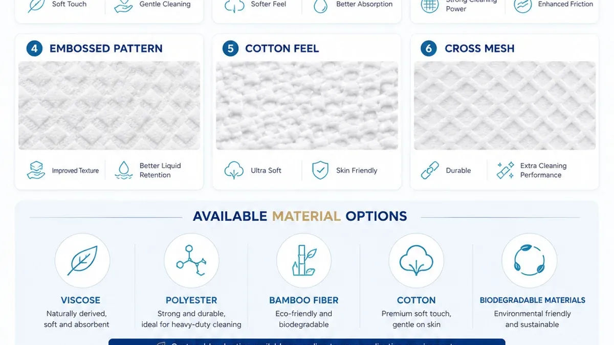Nonwoven fabric options for wet wipes