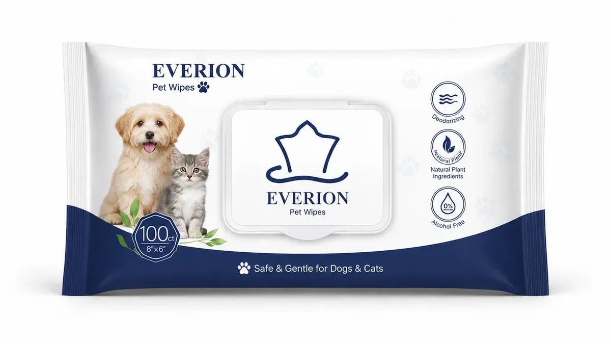Pet wipes for dog and cat grooming