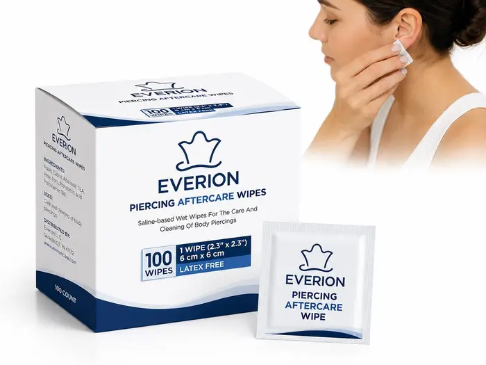 Piercing and Tattoo Aftercare Wipes | EVERION OEM Wet Wipes Manufacturer for private label OEM manufacturing