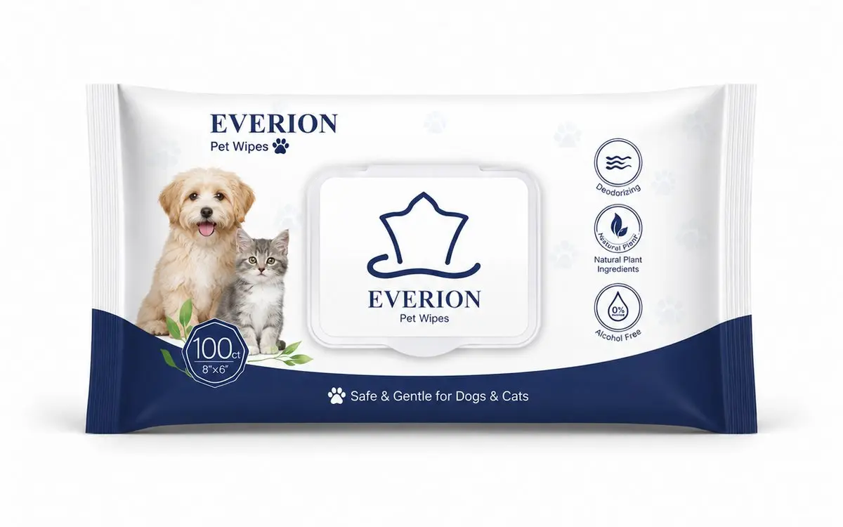 Pet wipes for dog and cat grooming