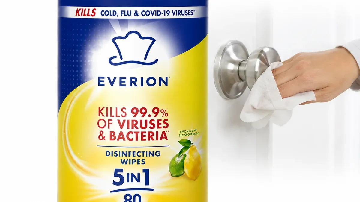Disinfecting wipes for surface cleaning
